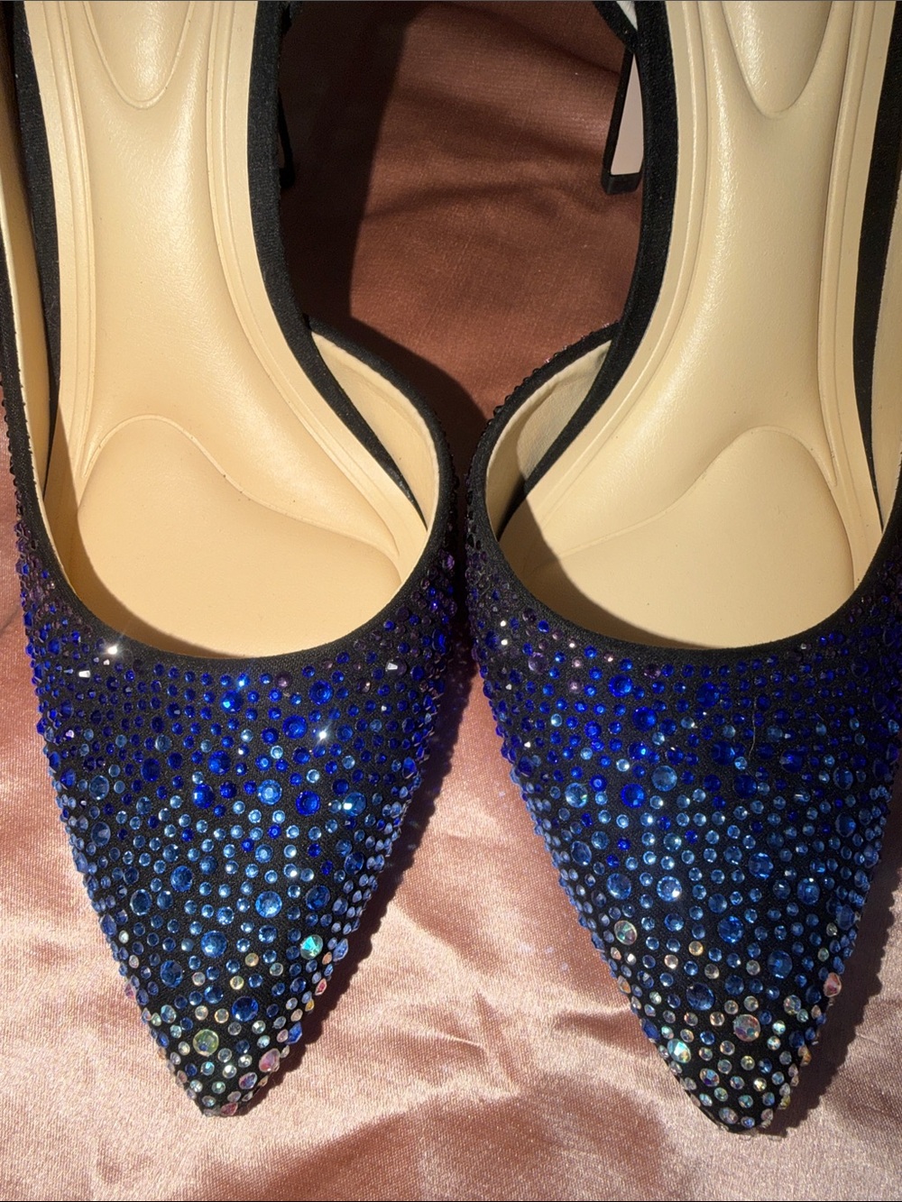 Jessica Simpson Ombre Crystal D'Orsay Pump in Pink and Blue - Picture 9 of 9
